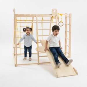 طقم ملعب خشبي داخلي للأطفال – طقم نشاط مونتيسوري (نسخة 2026)