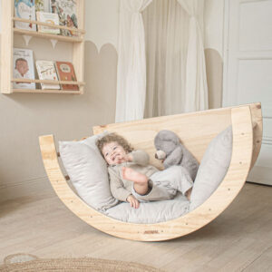 قوس بيت اللعب مونتيسوري – Pikler خشبي للتسلق واللعب مع منحدر
