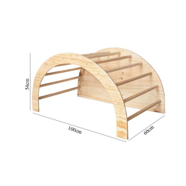 قوس بيت اللعب مونتيسوري – Pikler خشبي للتسلق واللعب مع منحدر