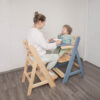 كرسي أطفال مرتفع مونتيسوري 2.0 – قابل للتعديل مع حزام أمان