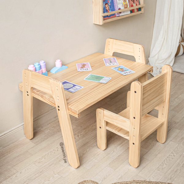 طقم طاولة وكرسي للأطفال مونتيسوري – Oslo قابل للتعديل
